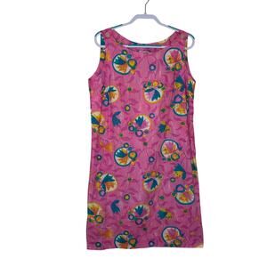 Sun Dress Vintage 16 Pink Floral 1960s-1970s Donna Lee of California Coastal